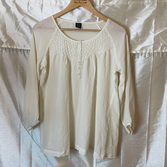 baby style cream blouse size M junior - Picture 2 of 8